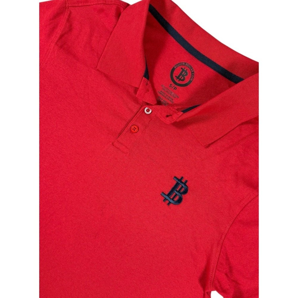 Billion Dollar Bull Club Mens Small Red Polo Shirt Streetwear Casual